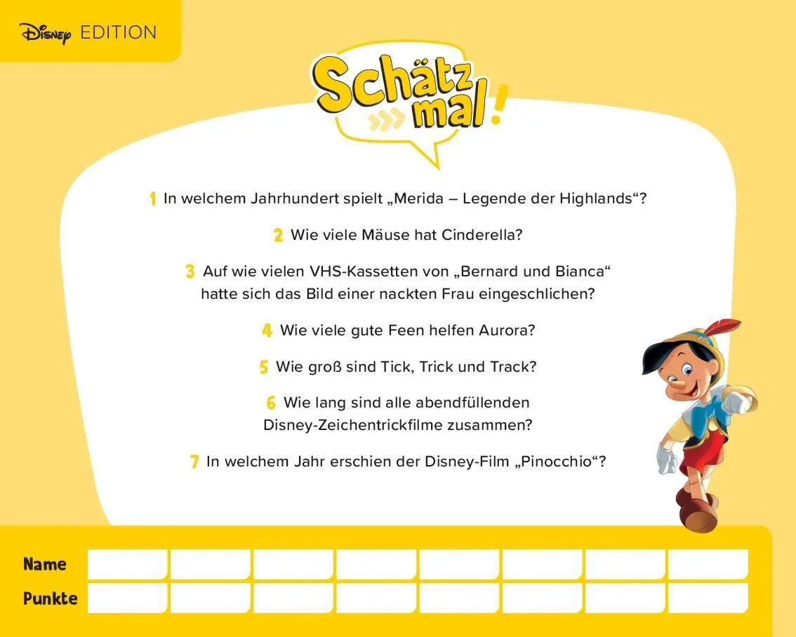 Bild: 9783989760424 | Schätz mal! Disney Edition | Das Quiz mit Lach- und Staungarantie