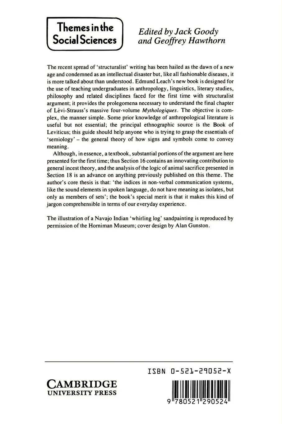 Rückseite: 9780521290524 | Culture and Communication | Edmund Ronald Leach | Taschenbuch | 2003