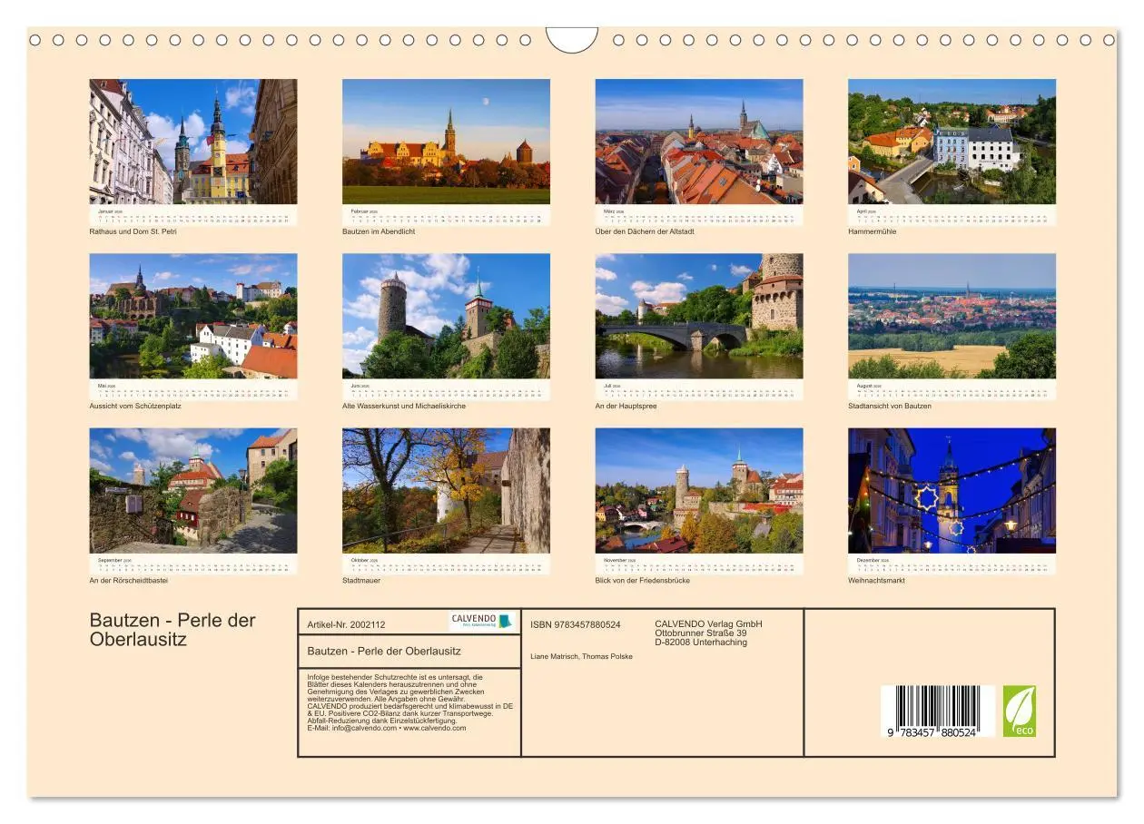 Bild: 9783457880524 | Bautzen - Perle der Oberlausitz (Wandkalender 2026 DIN A3 quer),...