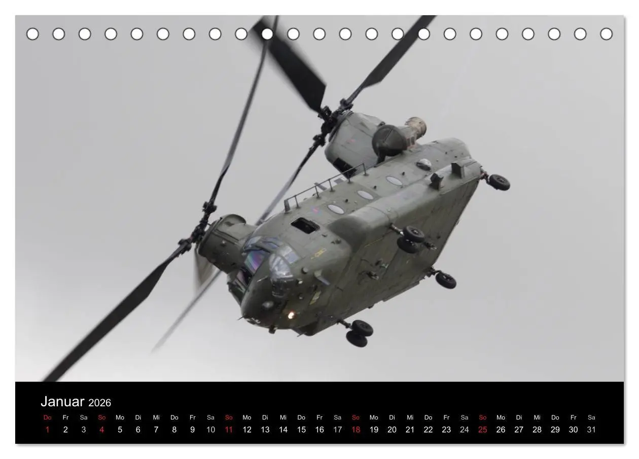 Bild: 9783457950524 | Militärhubschrauber (Tischkalender 2026 DIN A5 quer), CALVENDO...