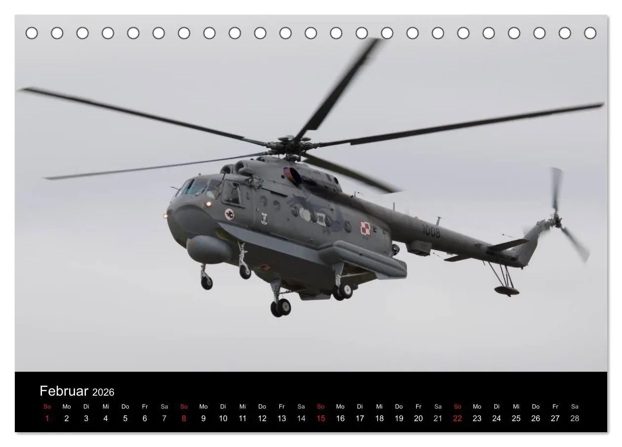 Bild: 9783457950524 | Militärhubschrauber (Tischkalender 2026 DIN A5 quer), CALVENDO...