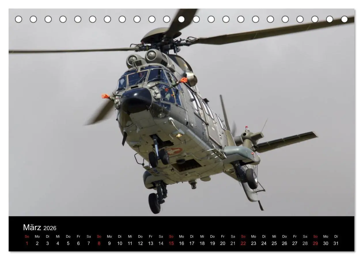 Bild: 9783457950524 | Militärhubschrauber (Tischkalender 2026 DIN A5 quer), CALVENDO...
