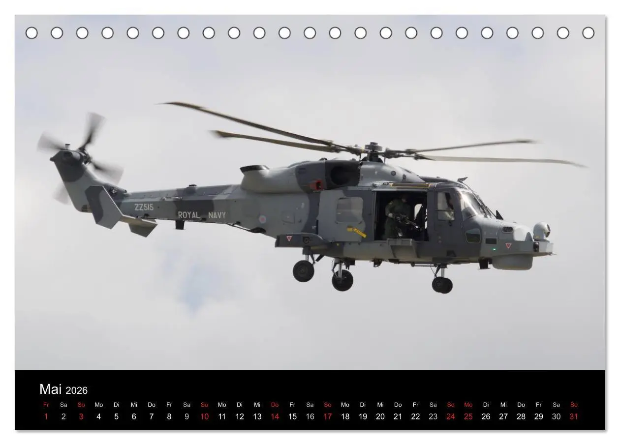 Bild: 9783457950524 | Militärhubschrauber (Tischkalender 2026 DIN A5 quer), CALVENDO...