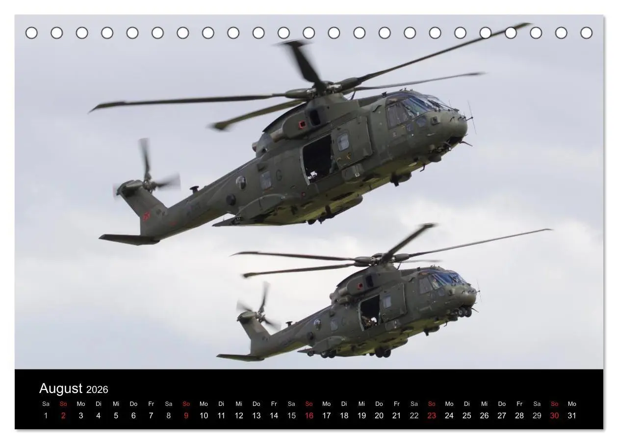 Bild: 9783457950524 | Militärhubschrauber (Tischkalender 2026 DIN A5 quer), CALVENDO...