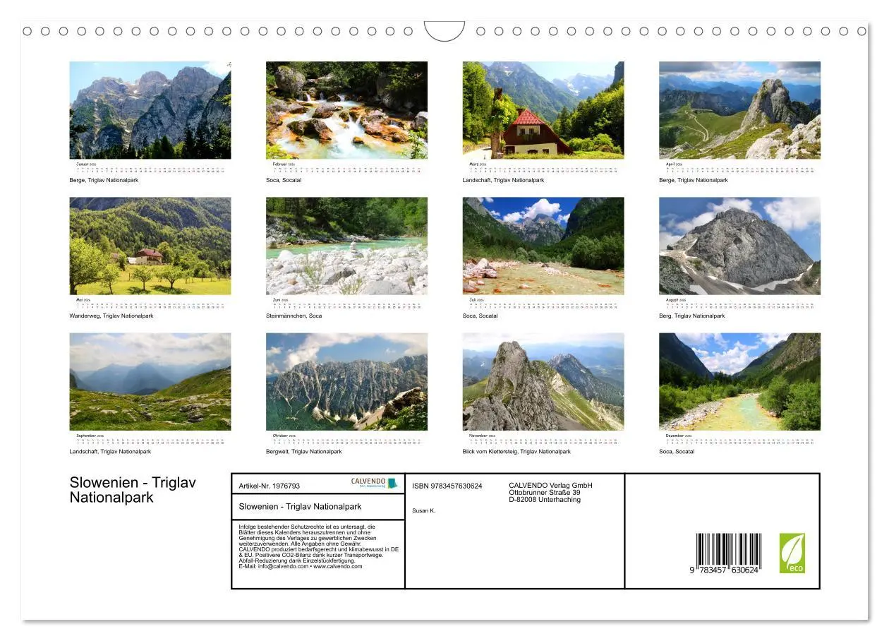 Bild: 9783457630624 | Slowenien - Triglav Nationalpark (Wandkalender 2026 DIN A3 quer),...
