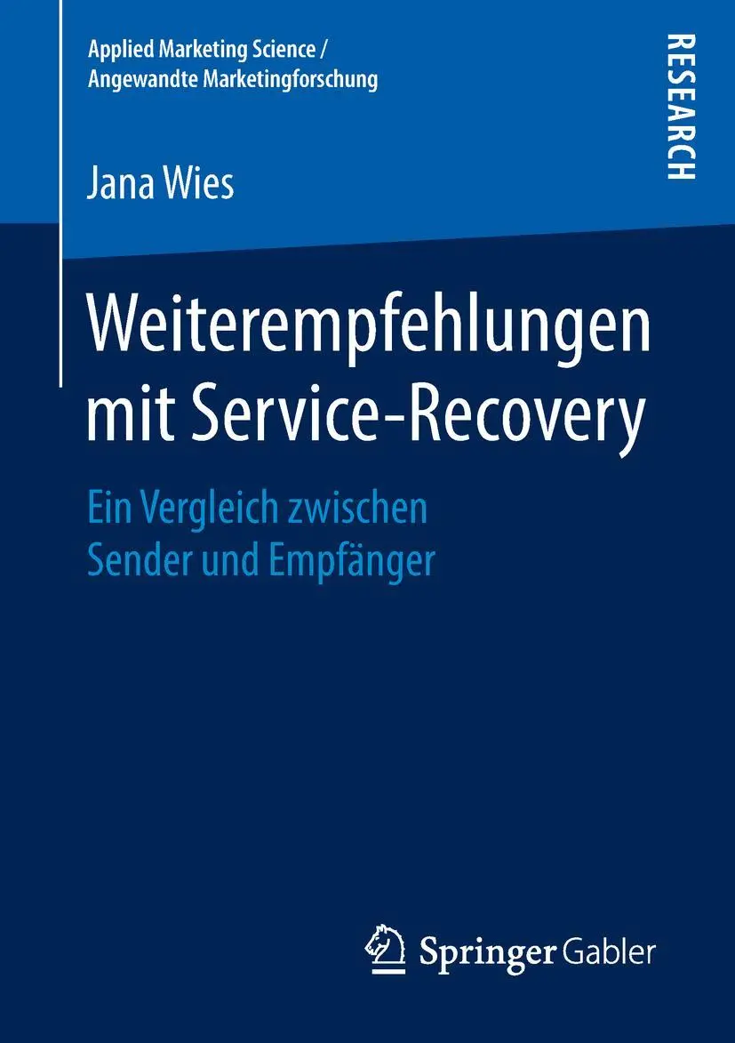 Cover: 9783658220624 | Weiterempfehlungen mit Service-Recovery | Jana Wies | Taschenbuch