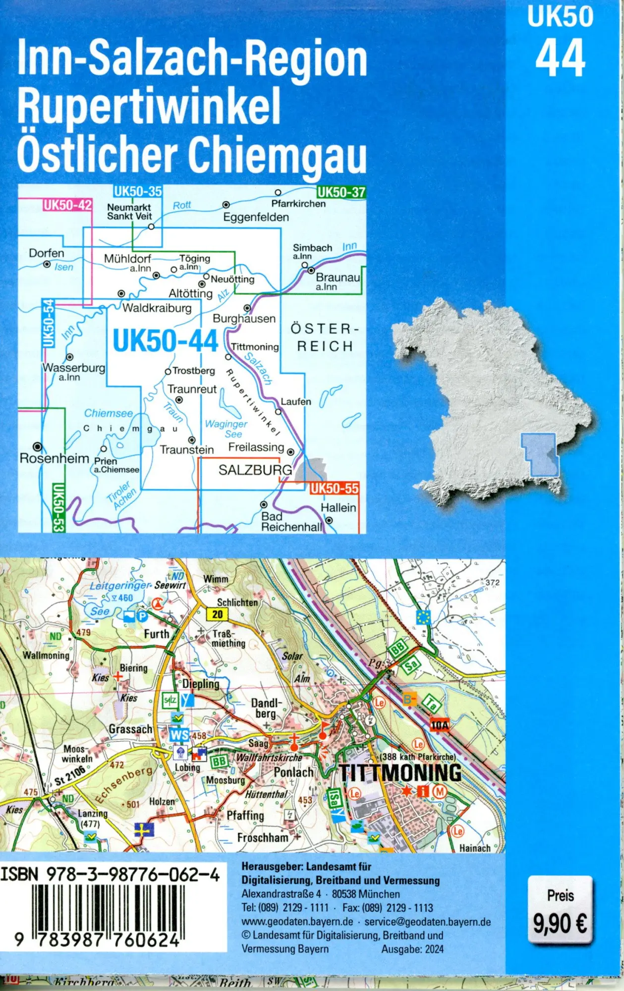 Bild: 9783987760624 | UK50-44 Inn-Salzach-Region, Rupertiwinkel, Östlicher Chiemgau | 2024