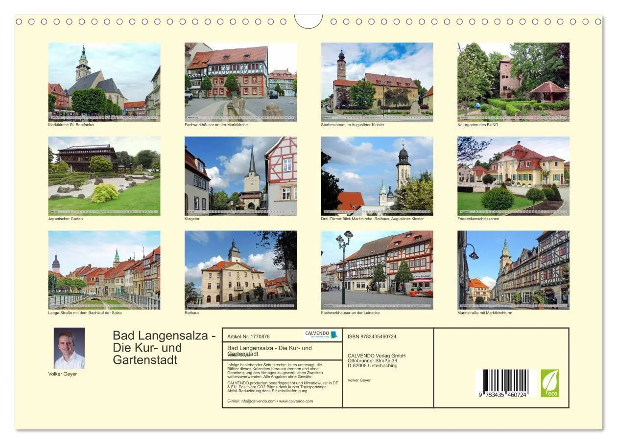Bild: 9783435460724 | Bad Langensalza - Die Kur- und Gartenstadt (Wandkalender 2025 DIN...