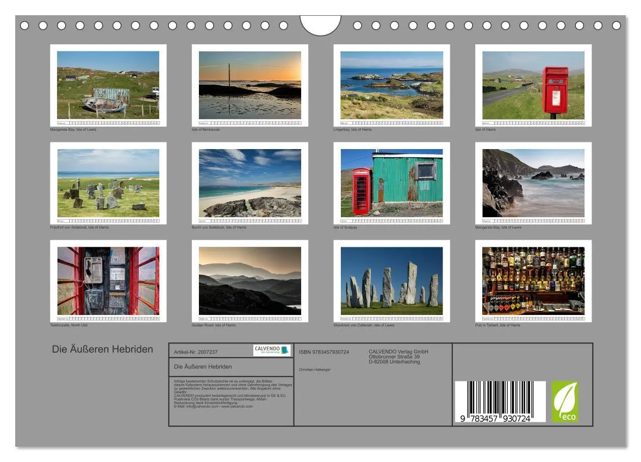 Bild: 9783457930724 | Die Äußeren Hebriden (Wandkalender 2026 DIN A4 quer), CALVENDO...