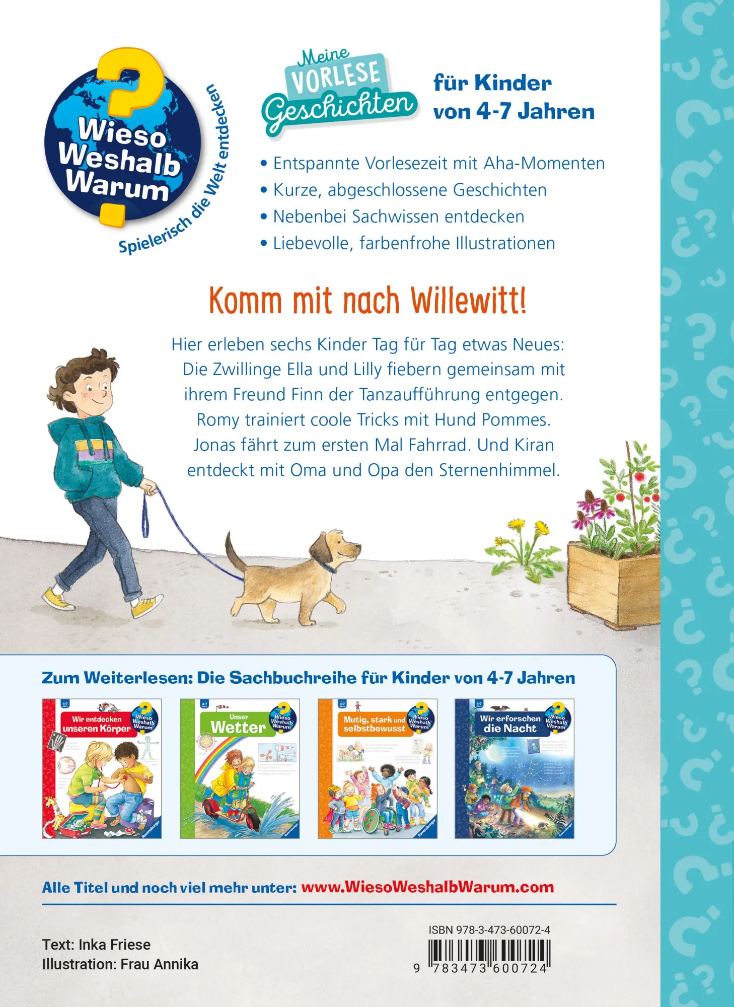 Rückseite: 9783473600724 | Wieso? Weshalb? Warum? Meine Vorlesegeschichten, Band 1 - Was...