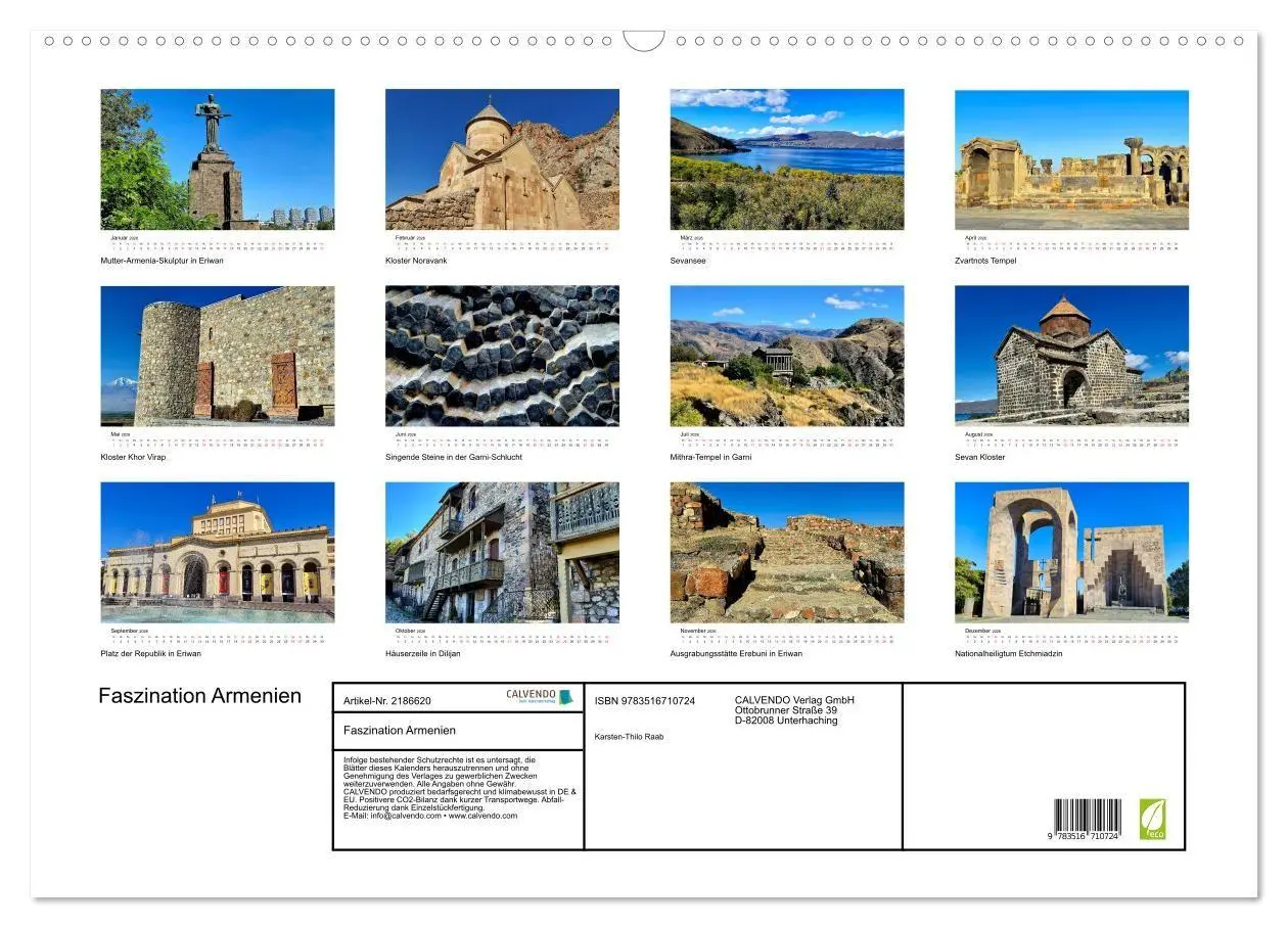 Bild: 9783516710724 | Faszination Armenien (Wandkalender 2026 DIN A2 quer), CALVENDO...