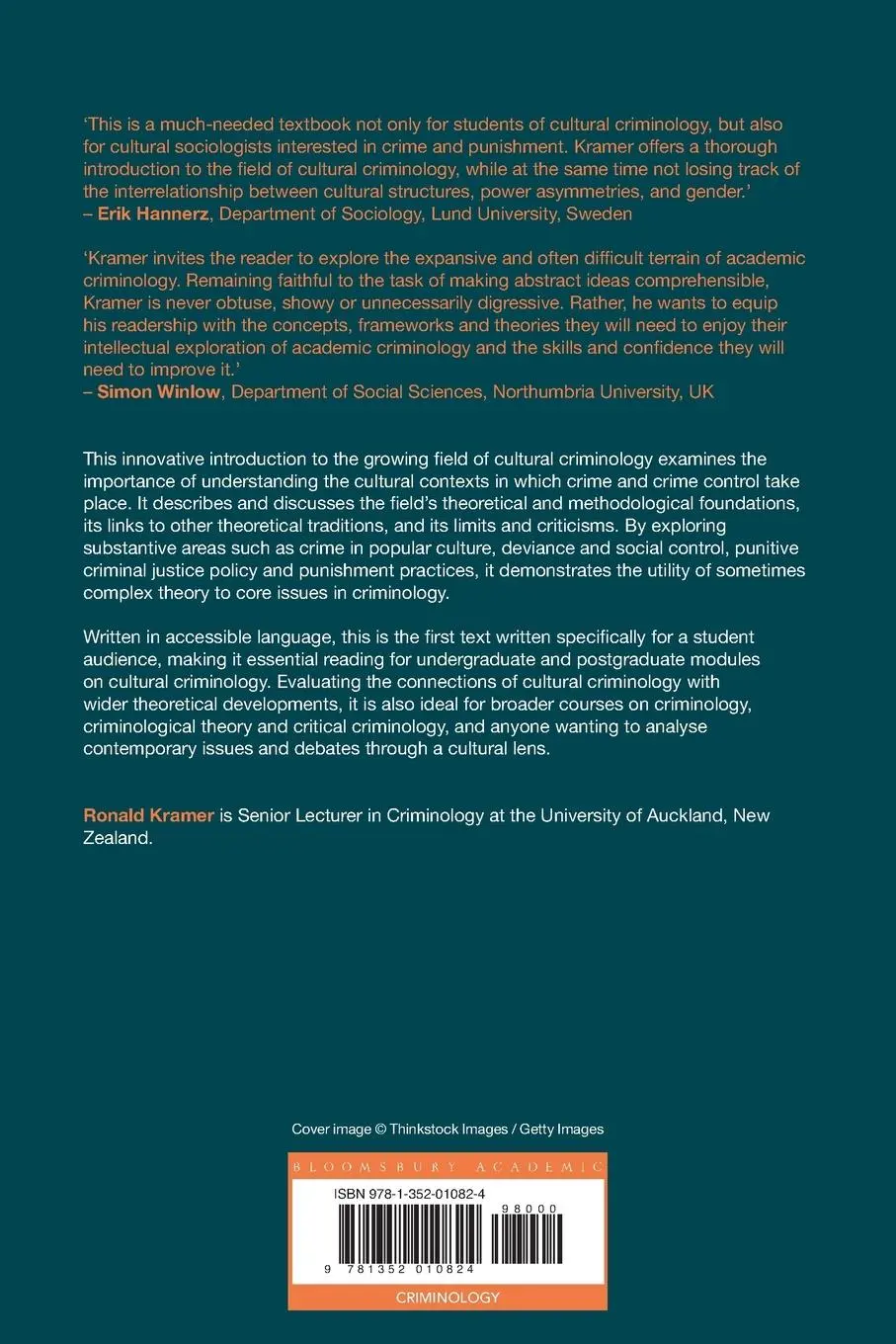 Rückseite: 9781352010824 | Culture, Crime and Punishment | Ronald Kramer | Taschenbuch | Englisch