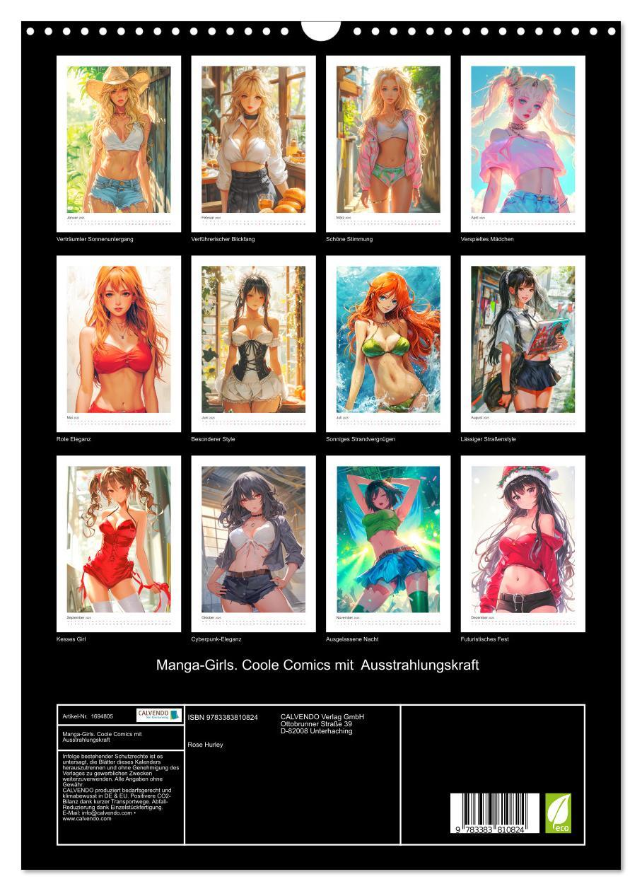 Bild: 9783383810824 | Manga-Girls. Coole Comics mit Ausstrahlungskraft (Wandkalender 2025...