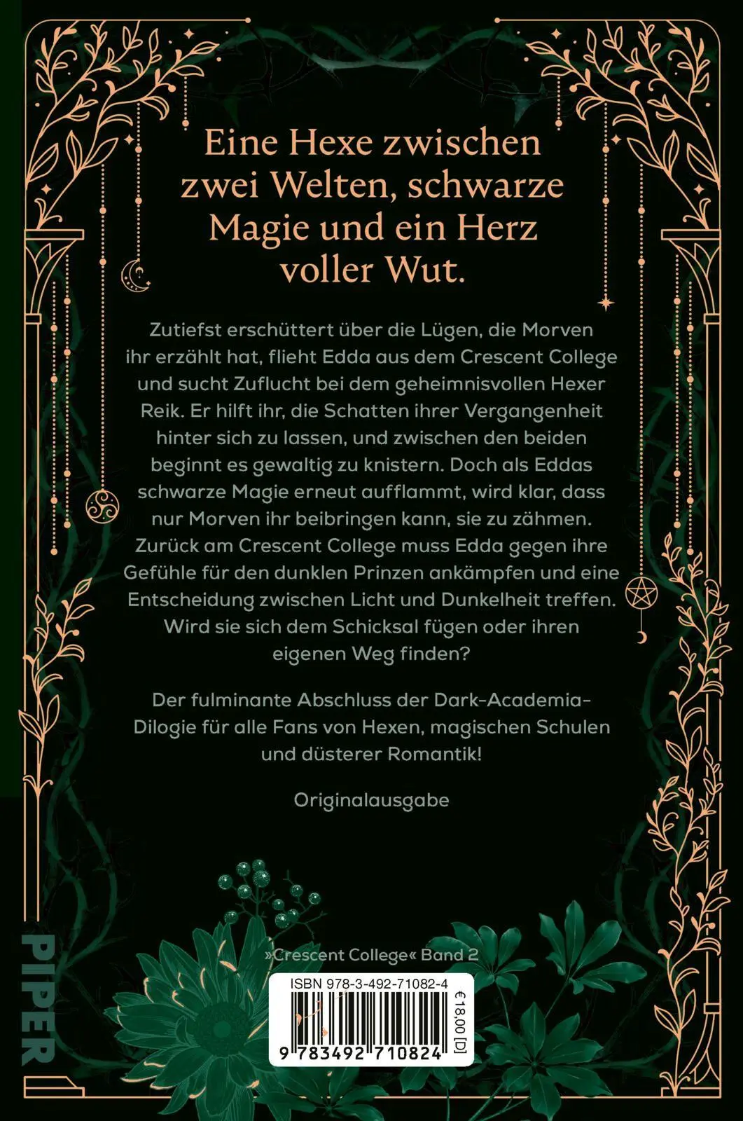 Rückseite: 9783492710824 | His Cursed Crown | Carina Schnell | Taschenbuch | Crescent College