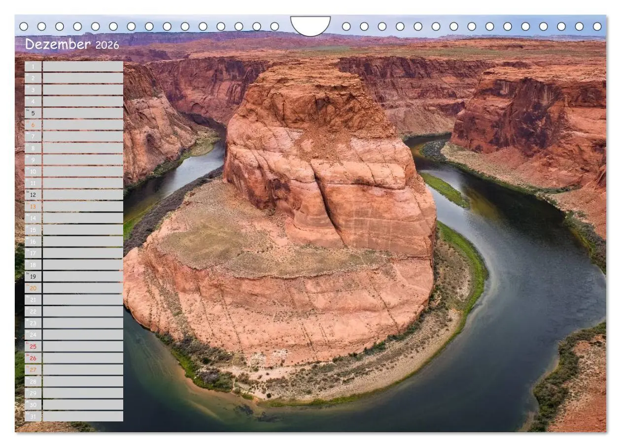 Bild: 9783516010824 | Die Canyons der USA (Wandkalender 2026 DIN A4 quer), CALVENDO...