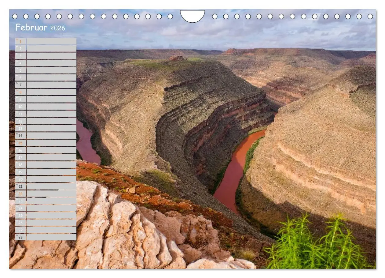 Bild: 9783516010824 | Die Canyons der USA (Wandkalender 2026 DIN A4 quer), CALVENDO...