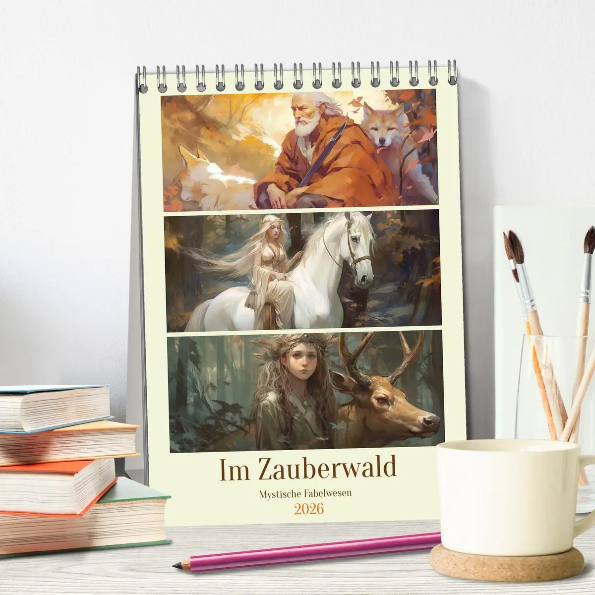 Bild: 9783516320824 | Im Zauberwald. Mystische Fabelwesen (Tischkalender 2026 DIN A5...