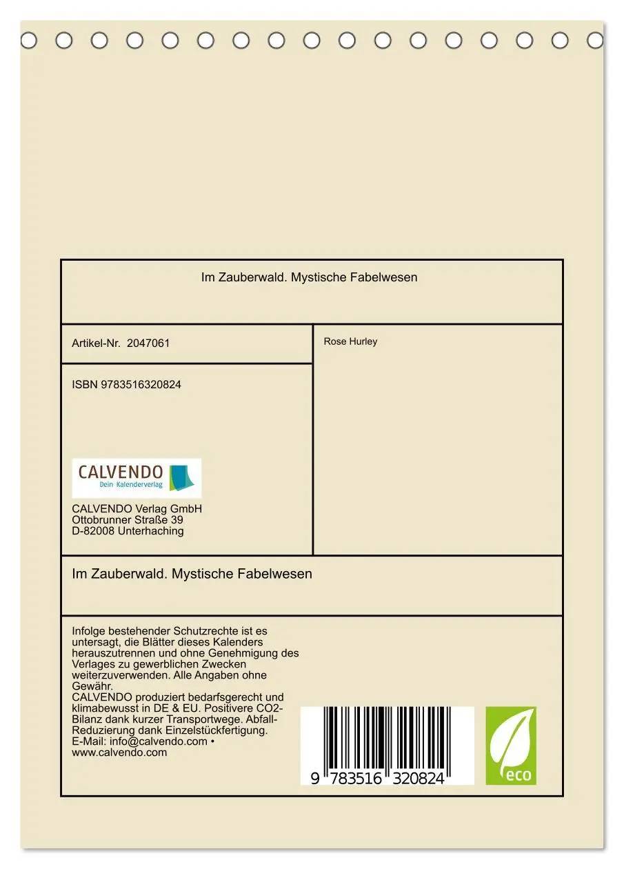 Bild: 9783516320824 | Im Zauberwald. Mystische Fabelwesen (Tischkalender 2026 DIN A5...