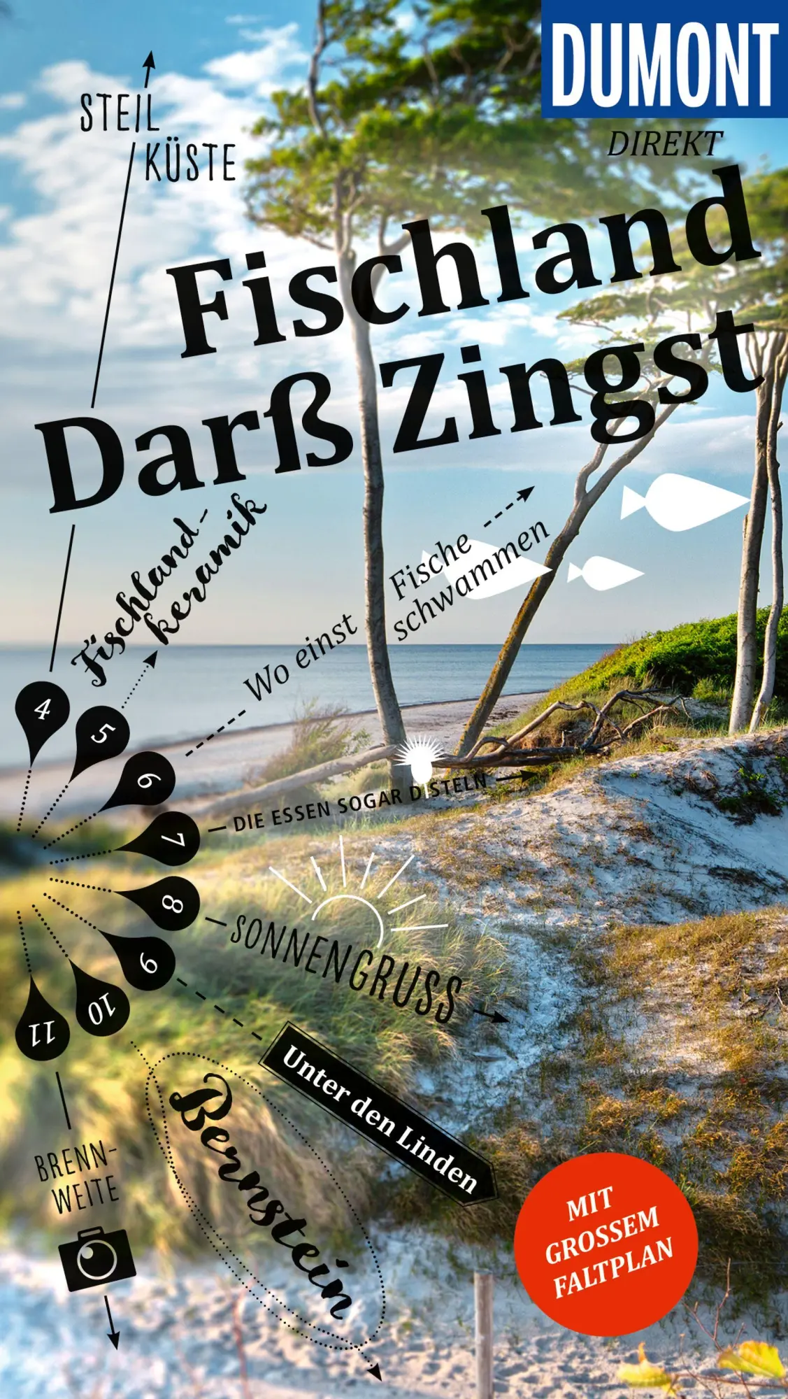 Cover: 9783616000824 | DUMONT direkt Reiseführer Fischland, Darß, Zingst | Claudia Banck