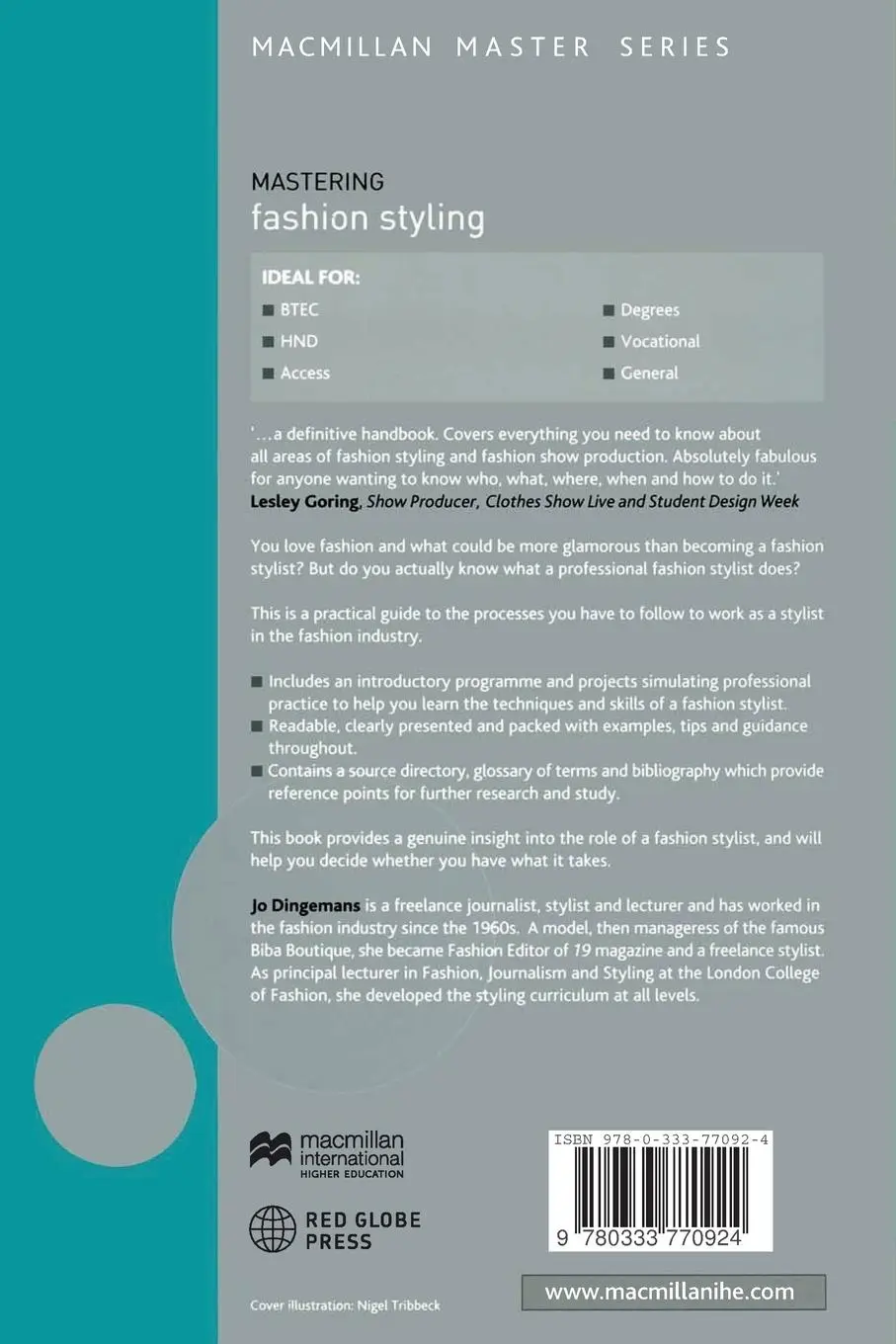 Rückseite: 9780333770924 | Mastering Fashion styling | Jo Dingemans | Taschenbuch | Englisch