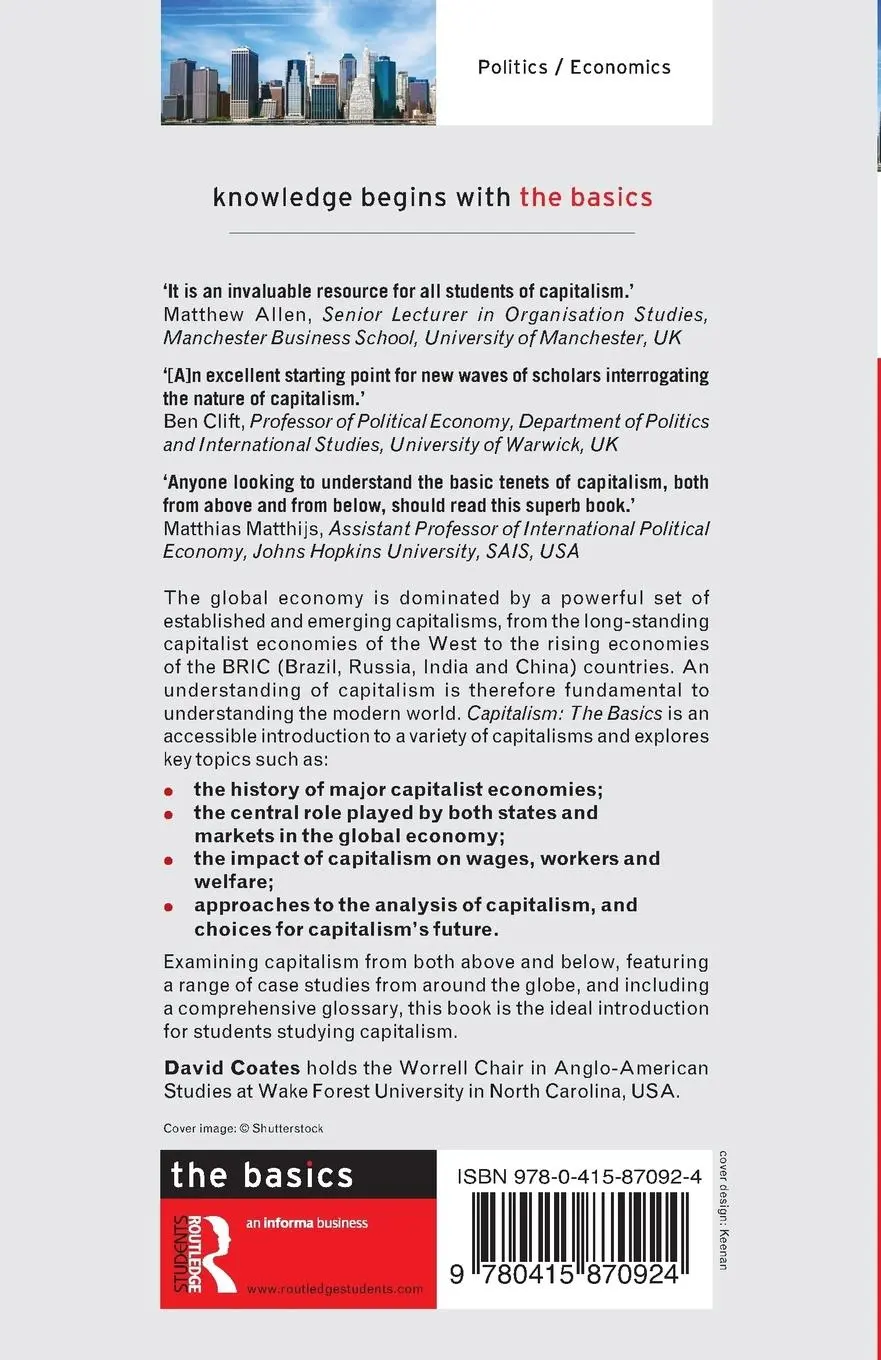 Rückseite: 9780415870924 | Capitalism | The Basics | David Coates | Taschenbuch | Englisch | 2015
