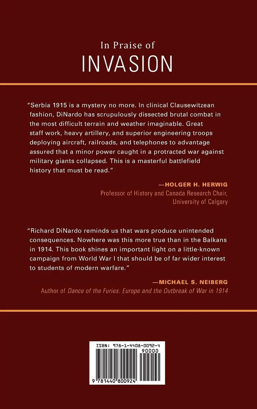 Rückseite: 9781440800924 | Invasion | The Conquest of Serbia, 1915 | Richard Dinardo | Buch
