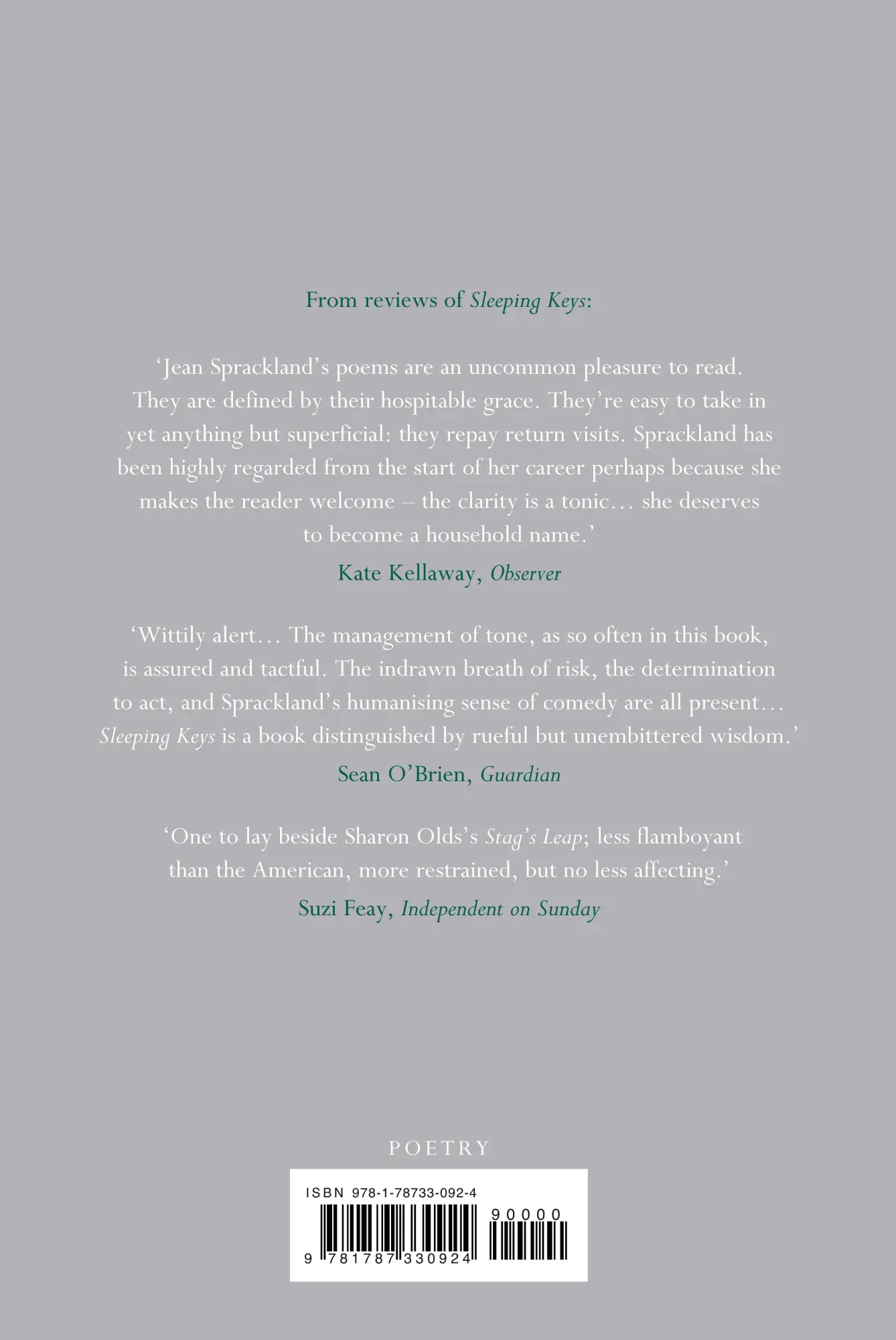 Rückseite: 9781787330924 | Green Noise | Jean Sprackland | Taschenbuch | Kartoniert / Broschiert