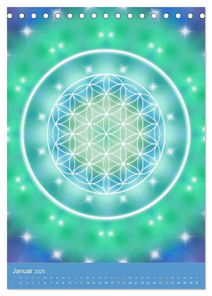Bild: 9783435990924 | Blume des Lebens - Harmonie durch Symbolkraft (Tischkalender 2025...