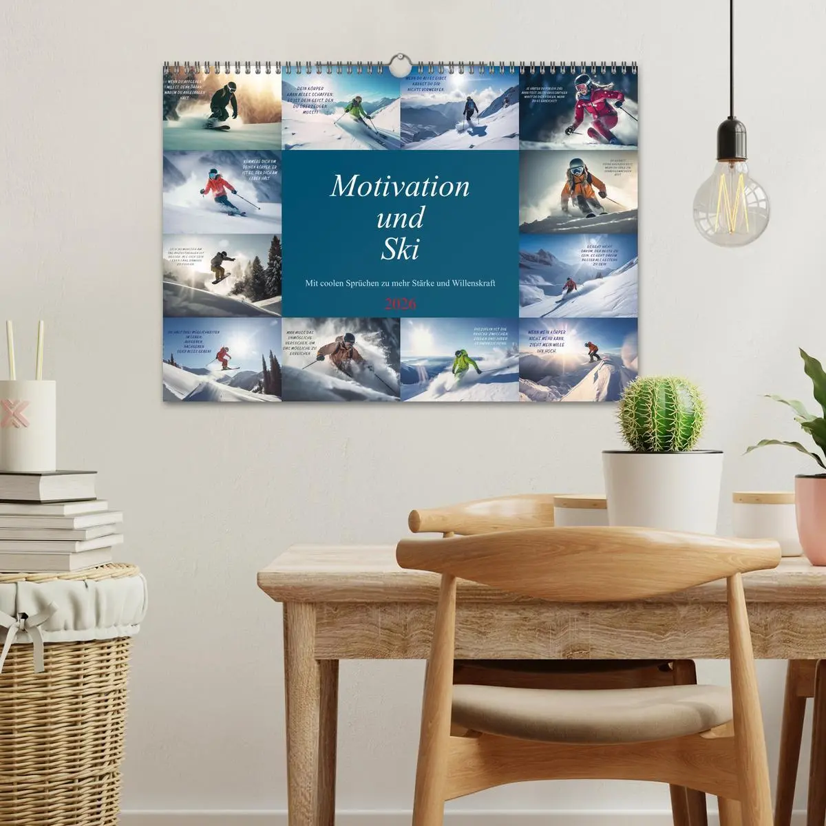 Bild: 9783457530924 | Motivation und Ski (Wandkalender 2026 DIN A3 quer), CALVENDO...