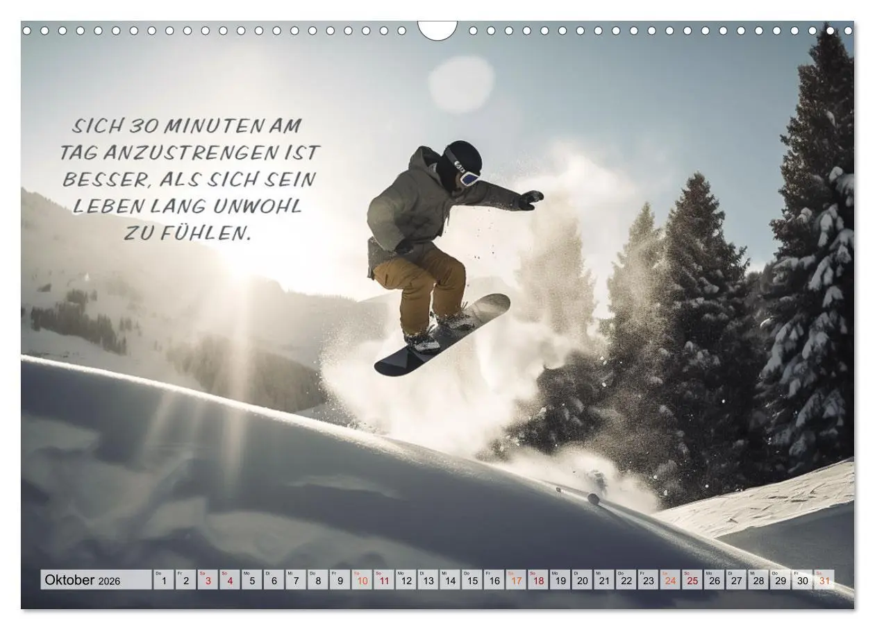 Bild: 9783457530924 | Motivation und Ski (Wandkalender 2026 DIN A3 quer), CALVENDO...