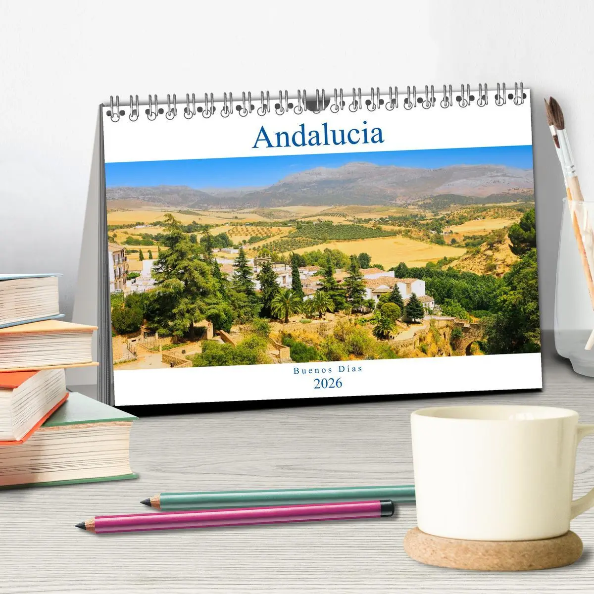 Bild: 9783457910924 | Andalucía - Buenos Días (Tischkalender 2026 DIN A5 quer), CALVENDO...