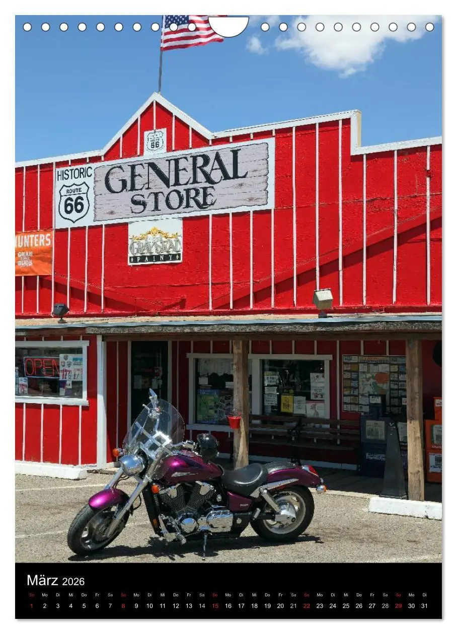 Bild: 9783516480924 | Route 66 (Wandkalender 2026 DIN A4 hoch), CALVENDO Monatskalender