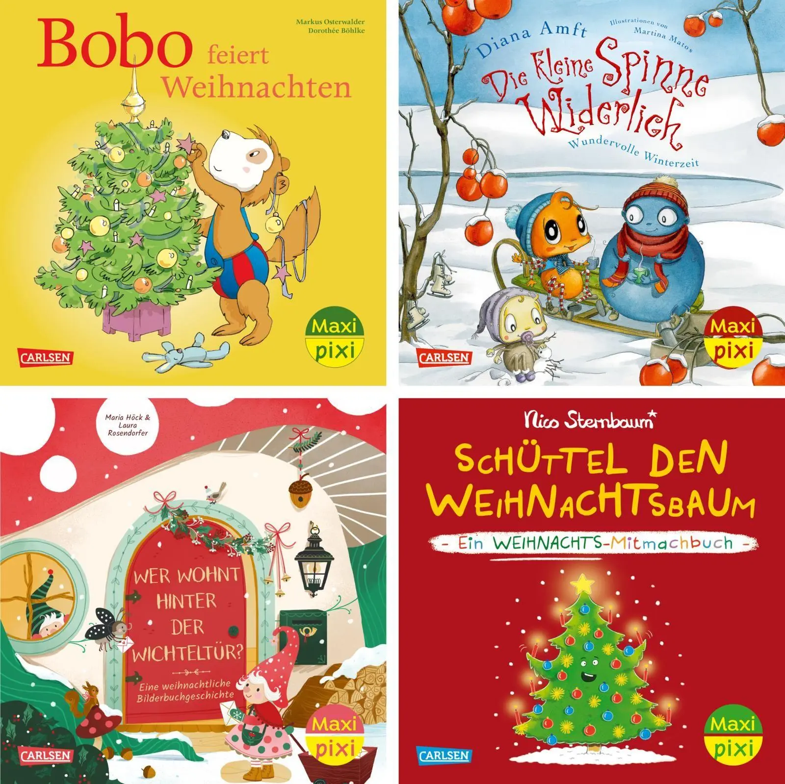 Maxi-Pixi-4er-Set 128: Winter, Wichtel, Weihnachtszeit (4x1 Exemplar)