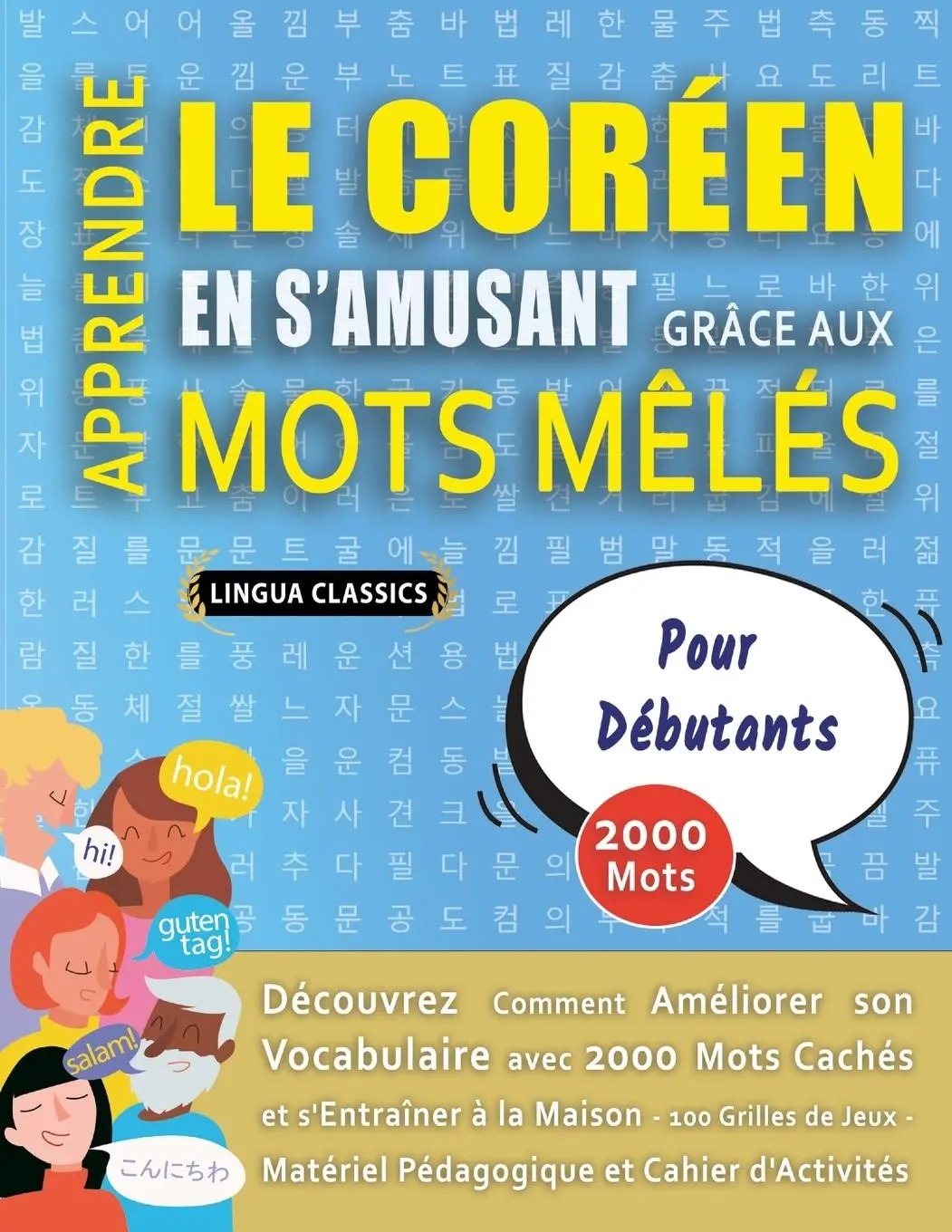 Cover: 9798349040924 | APPRENDRE LE CORÉEN EN S'AMUSANT GRÂCE AUX MOTS MÊLÉS - POUR...