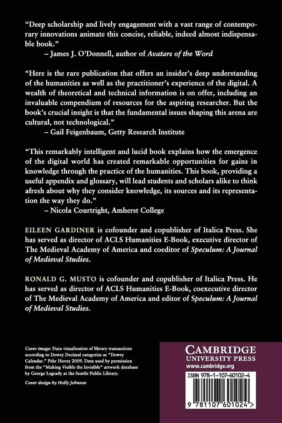 Rückseite: 9781107601024 | The Digital Humanities | Eileen Gardiner (u. a.) | Taschenbuch | 2016