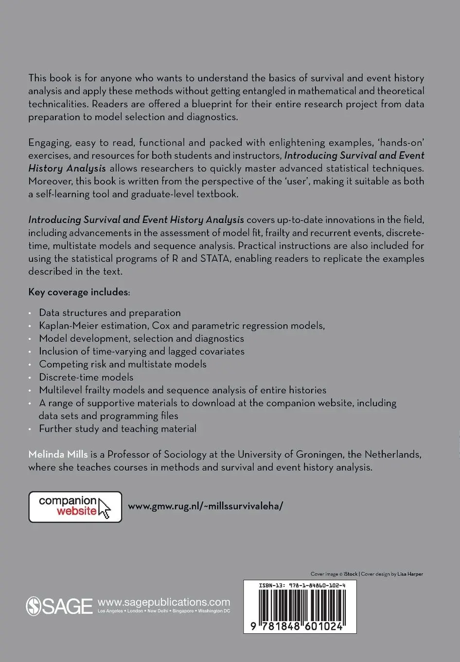 Rückseite: 9781848601024 | Introducing Survival and Event History Analysis | Melinda Mills | Buch