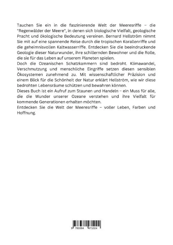 Rückseite: 9783384471024 | Meeresriffe: Ozeanische Schatzkammern | Bernard Hellström | Buch
