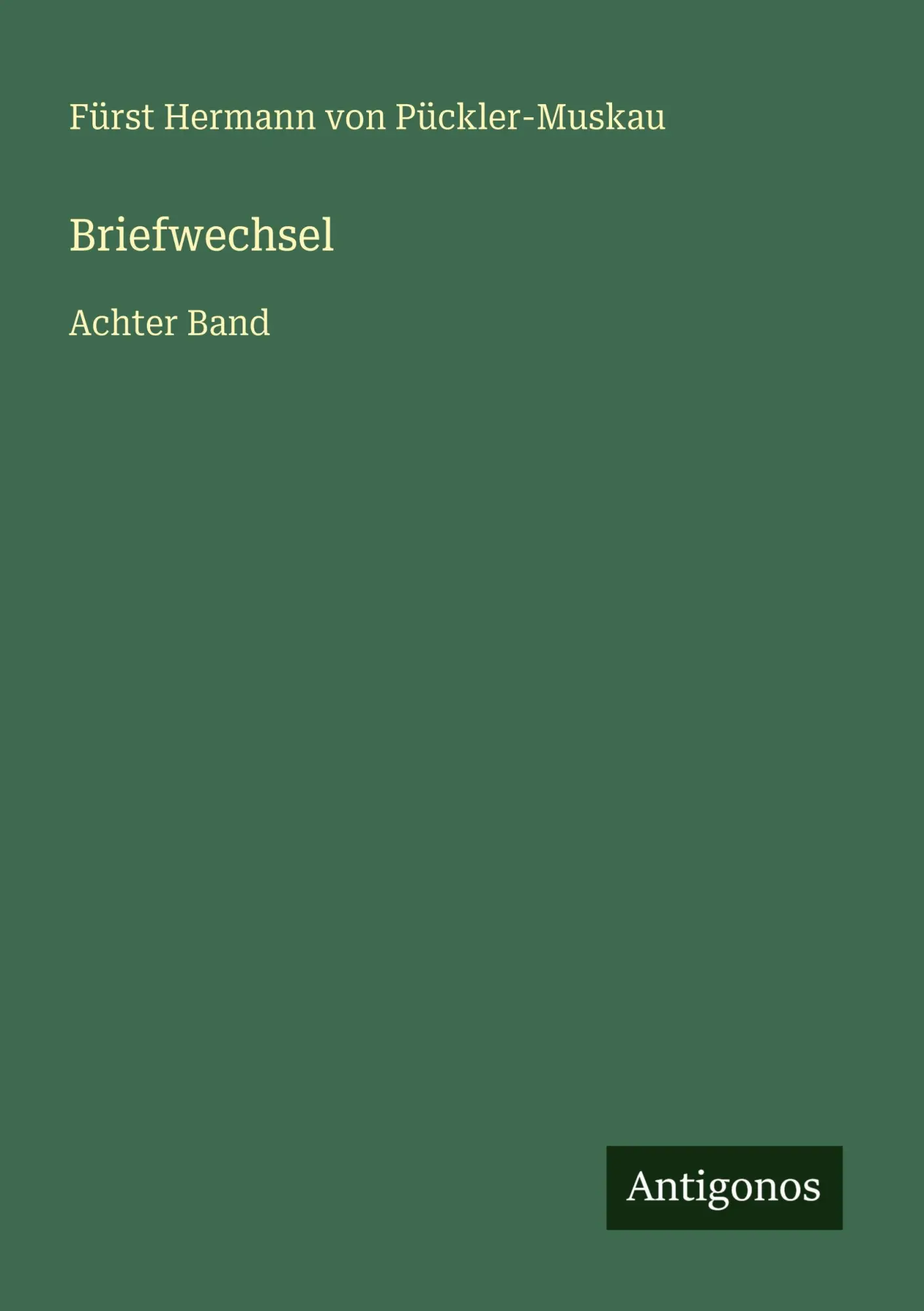 Briefwechsel: Achter Band