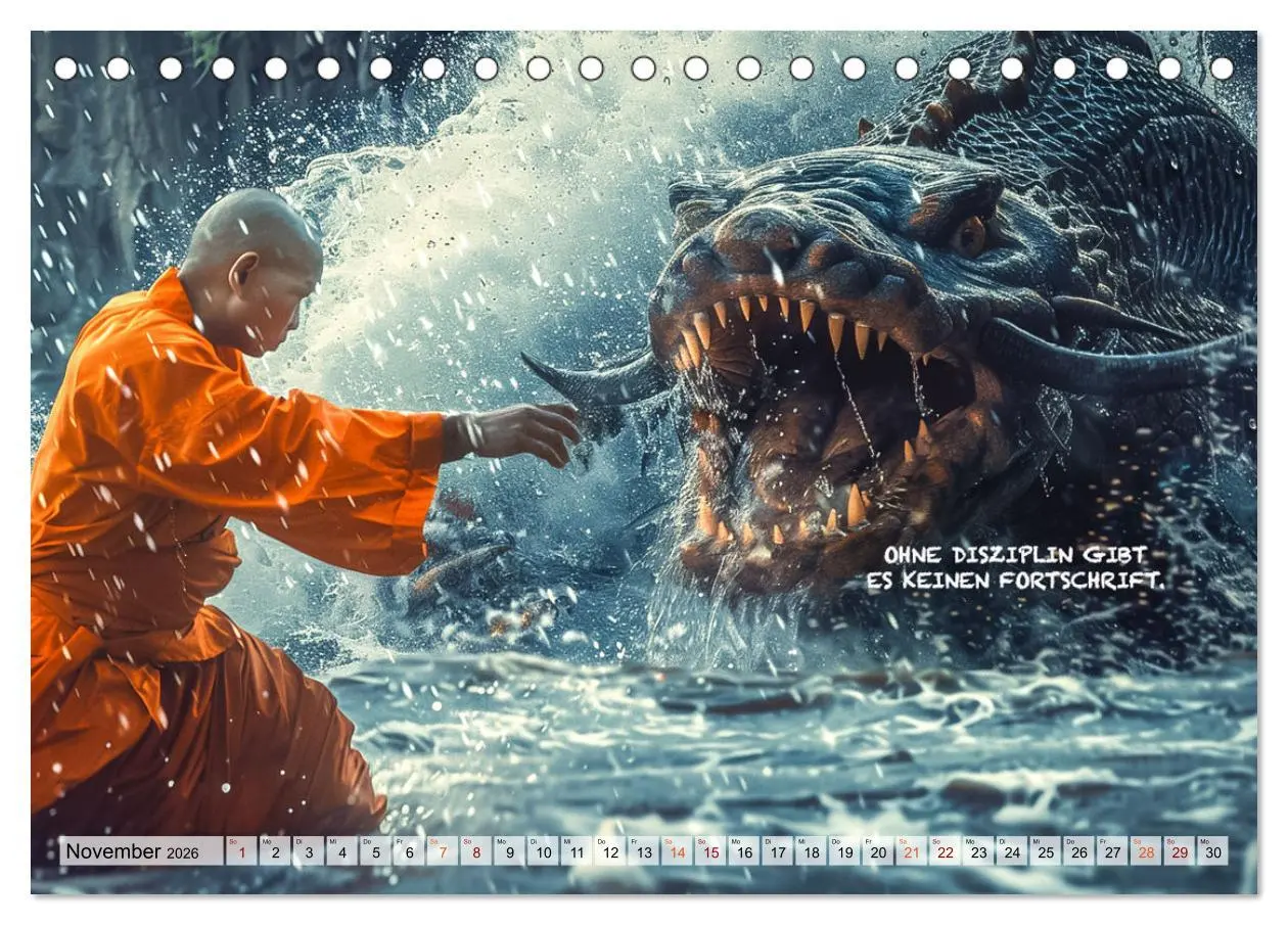 Bild: 9783457281024 | Shaolin Mönche - Weisheit und Disziplin (Tischkalender 2026 DIN A5...
