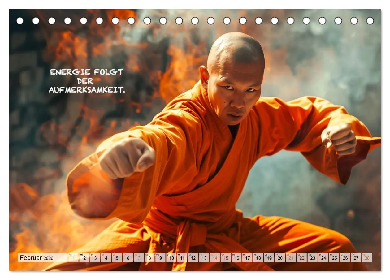 Bild: 9783457281024 | Shaolin Mönche - Weisheit und Disziplin (Tischkalender 2026 DIN A5...