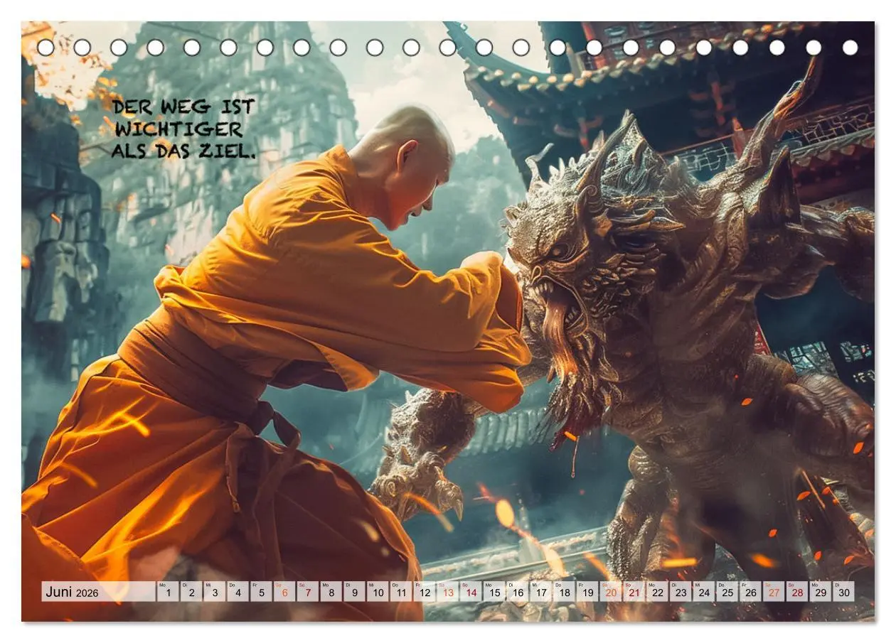 Bild: 9783457281024 | Shaolin Mönche - Weisheit und Disziplin (Tischkalender 2026 DIN A5...