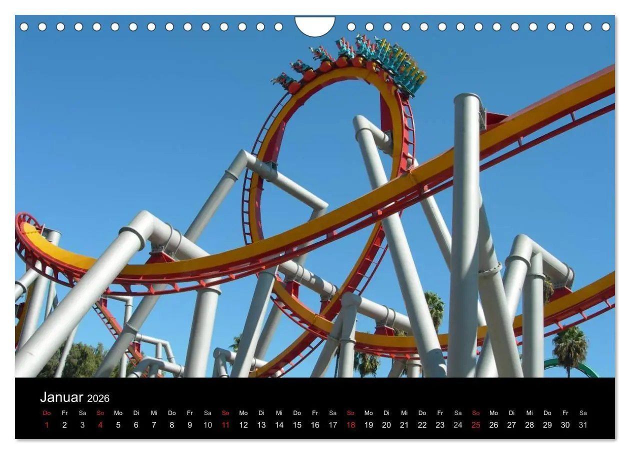 Bild: 9783516061024 | Made for Fear - Der Achterbahnkalender (Wandkalender 2026 DIN A4...