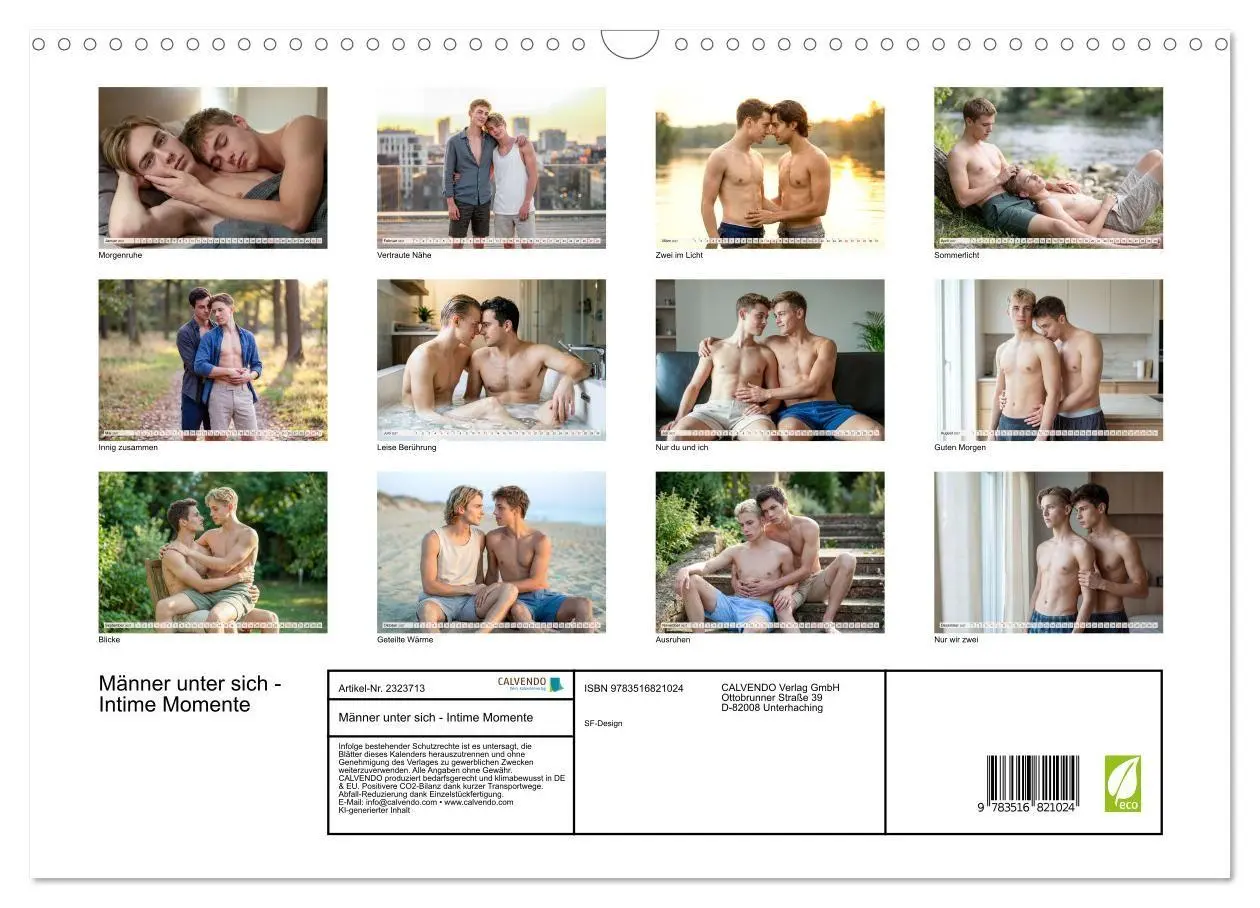Bild: 9783516821024 | Männer unter sich - Intime Momente (Wandkalender 2027 DIN A3 quer),...