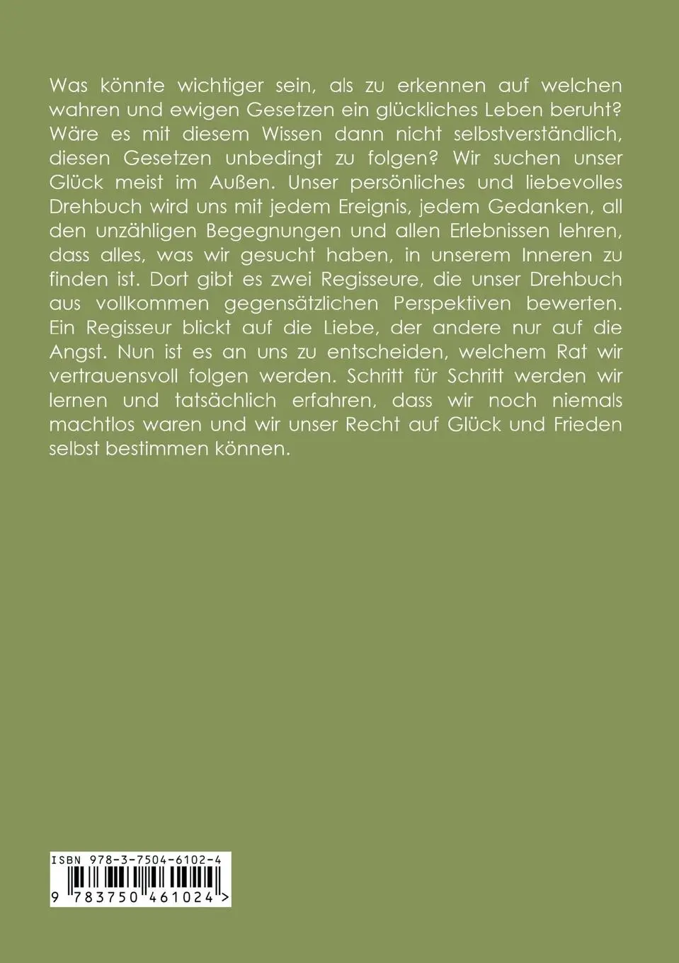 Rückseite: 9783750461024 | Das Drehbuch deines Lebens | Irina Jacobson | Taschenbuch | Paperback