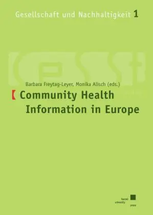 Cover: 9783862191024 | Community based health Information in Europe | Monika Alisch (u. a.)