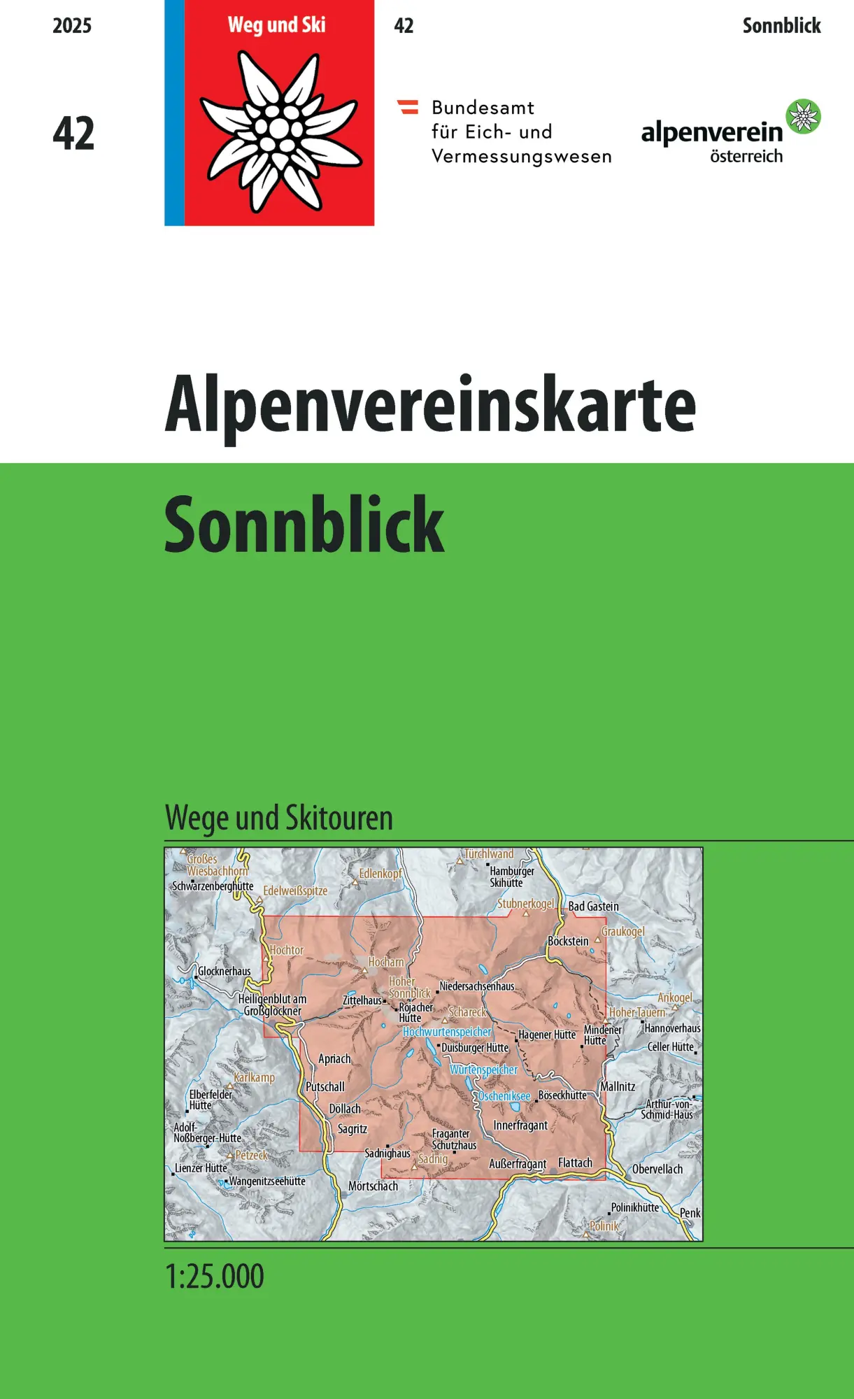 Cover: 9783990661024 | DAV Alpenvereinskarte 42 Sonnblick 1:25000 | Sonnblick | Alpenverein