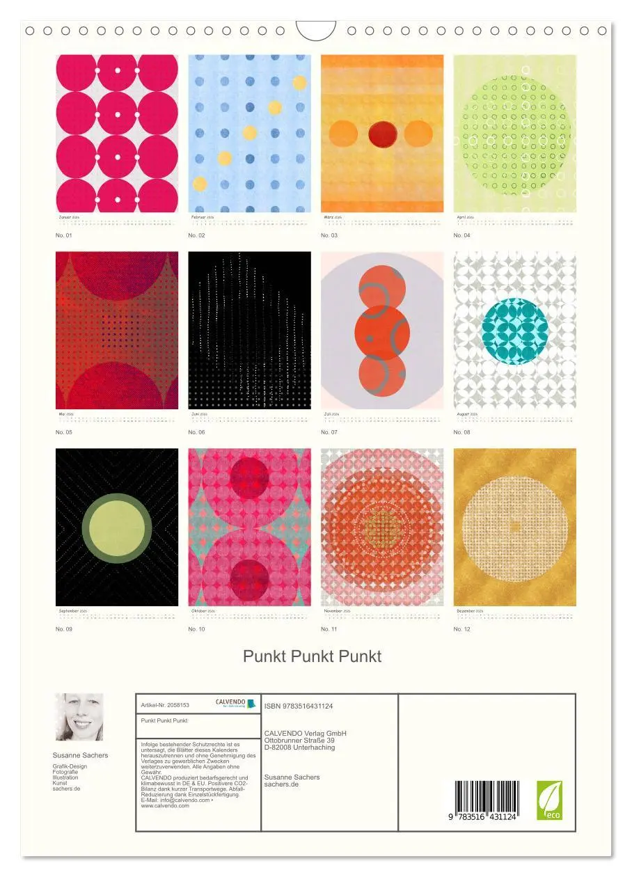 Bild: 9783516431124 | Punkt Punkt Punkt (Wandkalender 2026 DIN A3 hoch), CALVENDO...