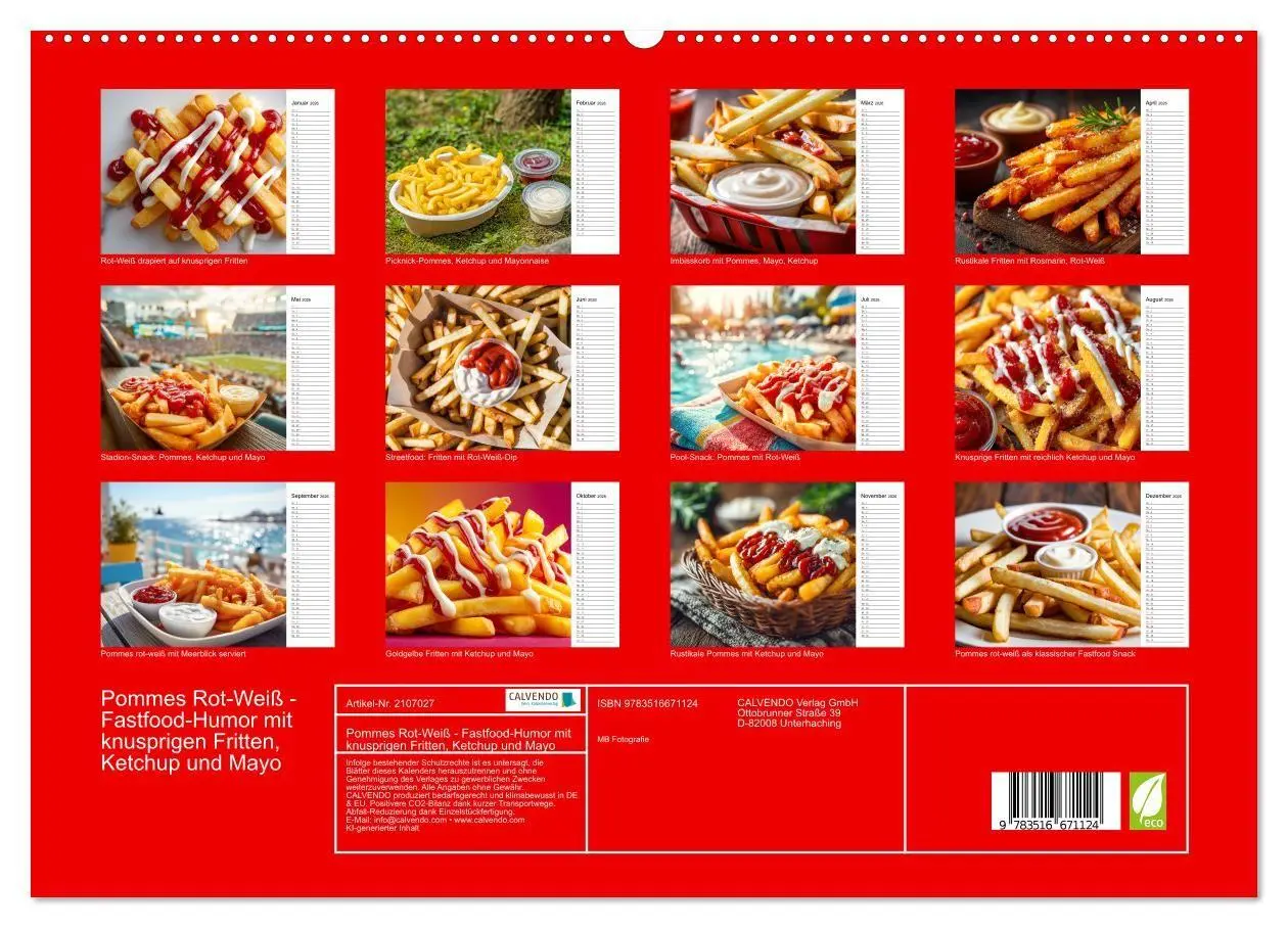 Bild: 9783516671124 | Pommes Rot-Weiß - Fastfood-Humor mit knusprigen Fritten, Ketchup...