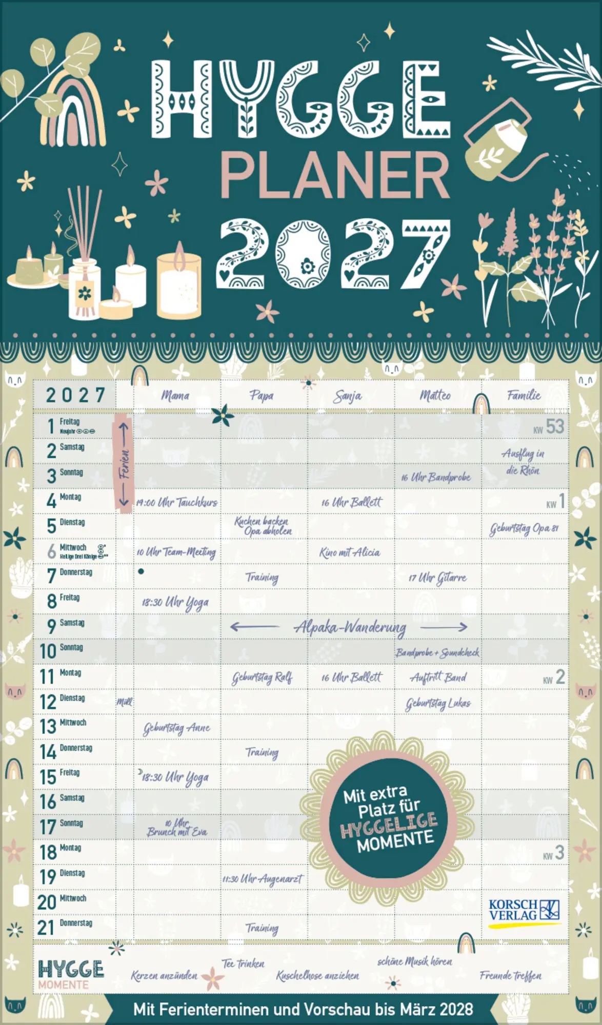 Cover: 9783819301124 | Hygge Planer 2027 | Verlag Korsch | Kalender | 14 S. | Deutsch | 2027