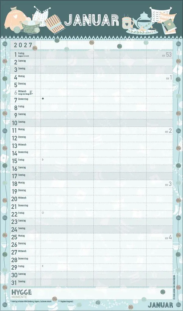Bild: 9783819301124 | Hygge Planer 2027 | Verlag Korsch | Kalender | 14 S. | Deutsch | 2027